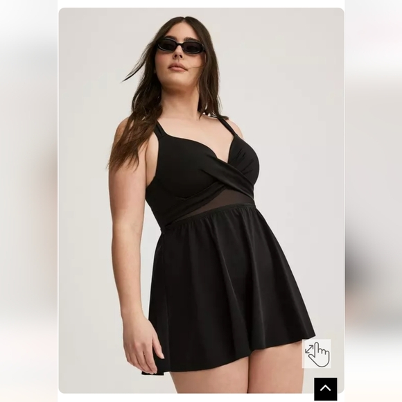 Torrid Underwire Wrap Front Swim Dress  Black Size 0x C/D NWT - Picture 4 of 17